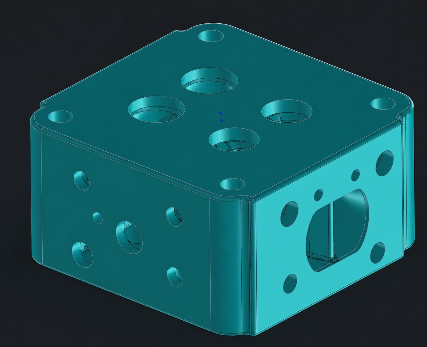 3D-модель отливки со стороны огневого дна