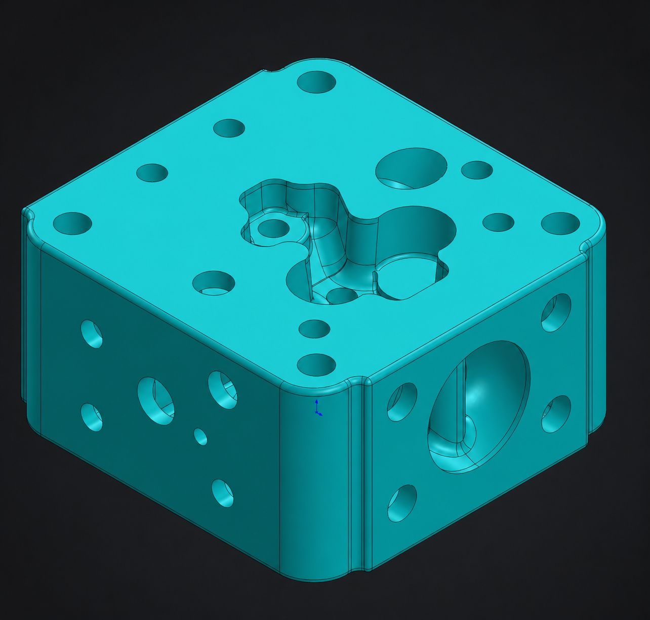 3D-модель отливки со стороны масляной ванны
