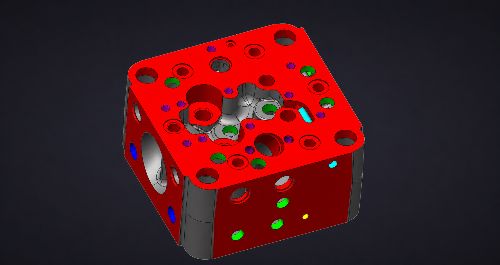 3D-модель детали, вид со стороны масляной ванны